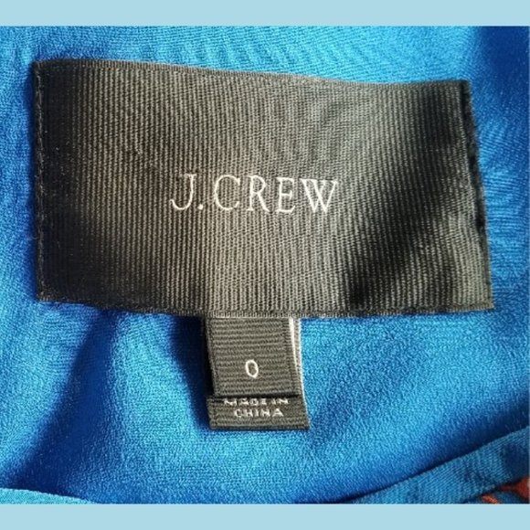J. CREW Blue Silk Vintage Scarf Dress 0 - Picture 5 of 5